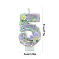 thumbnail image 3 of YIMWNYI Digital Birthday Candle Cake Decoration, Multicolor Number Candles, Wax Birthday Party Candle, Floral Design Birthday Candles, Celebration Cake Accessories, Decorative Wax Candles, 3 of 6
