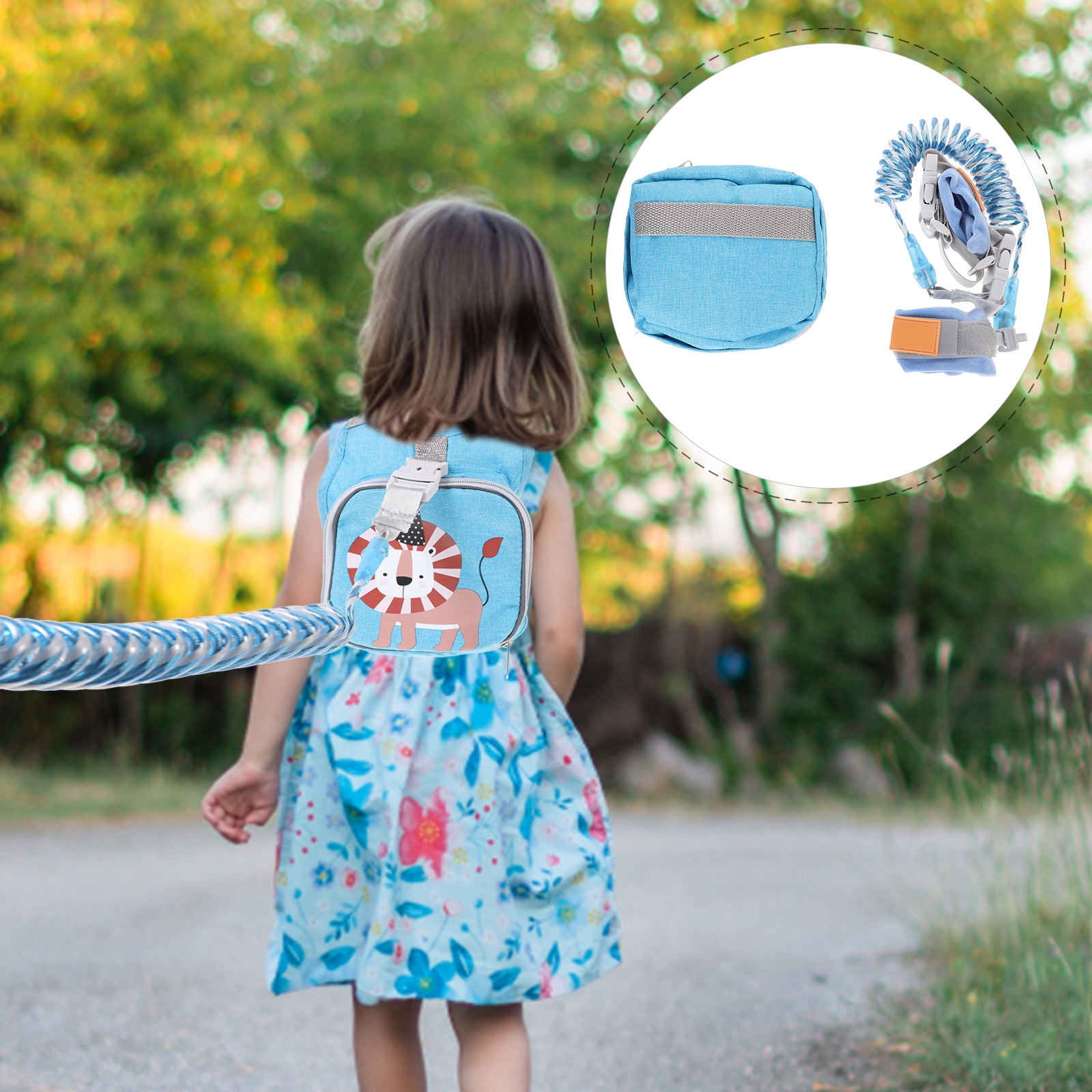 LEORX 1Set Detachable Harness with Blue Backpack Leash Reflective Safety Leash for Toddlers Outdoors