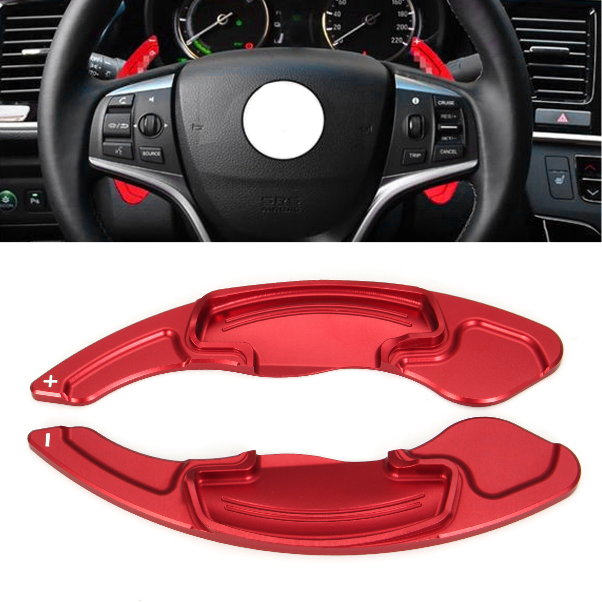 2PCS Red Shift Paddles Extension For Honda Accord 1317 Spirior 1517