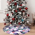 thumbnail image 5 of Yiaed Plaid Flamingo Print Christmas Tree Skirt , Tree SkirtsTree Mat for Christmas Winter Holiday Indoor Decorations-30", 5 of 7