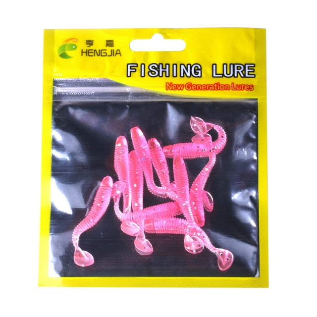Dvkptbk Hard Bass 10 Pcs Leurres Appât Souple 5cm Appât Pêche avec Pêche
