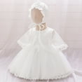 thumbnail image 2 of Toddler Girls Embroidery Flower Birthday Dress with Cape Hat Wedding Princess Tutu Gown, 2 of 6