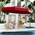 thumbnail image 2 of Gymax Parasol Suspendu Déporté de 10 Pi pour Patio avec Réglage d'Inclinaison Facile Rouge, 2 of 10