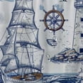 thumbnail image 5 of Orinice  Nautical Shower Curtain,Sailboat Lighthouse Shower Curtains Set 12 Hooks Waterproof Bath Curtain Bathroom,  36x72, 5 of 7