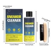 Shoe Cleansing Kit, Foam Decontaminant, Multi-material Refresher, Mild Efficient Maintenance Solution for Sneaker Footwear Canvas Rubber Leather Daily Cleaning Upkeep