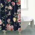 thumbnail image 5 of Country Rustic Rose Bloom Curtain – Artistic Botanical Watercolor Design for Cozy Bathroom Ambience, 5 of 5