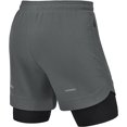 thumbnail image 3 of RDX Men’s Running Shorts, 2 in 1 Athletic Breathable Short Compression Liner, 2 Zipper and 2 Phone Pockets, Lightweight Quick Drying Elastic Shorts for Sports Workout Jogging Cycling Gym Bodybuilding, 3 of 6