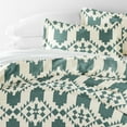 thumbnail image 3 of Duvet Covert Set - Ultra Soft - Teal Adobe Diamond Southwestern Boho for Queen Size Bedding by Comfort Canopy, 3 of 15