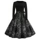 thumbnail image 1 of Women's Fashion Round Neck Casual Slim Fit Halloween Printed Long Sleeve Dress, 1 of 4