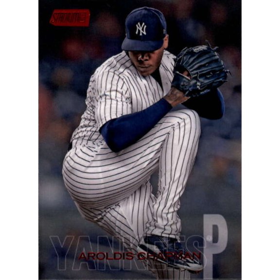Collectible 2018 Stadium Club Red Foil #182 Aroldis Chapman Yankees MLB Baseball Trading Card
