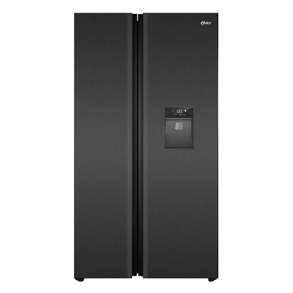 Refrigerador Oster Side by Side 22 Pies Con Despachador de Agua Negro