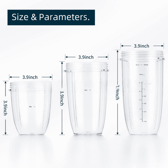 Accesorios para exprimidor NUTRI600W 900W Accesorios para licuadora exprimidor 18oz * 24oz * 32OZ