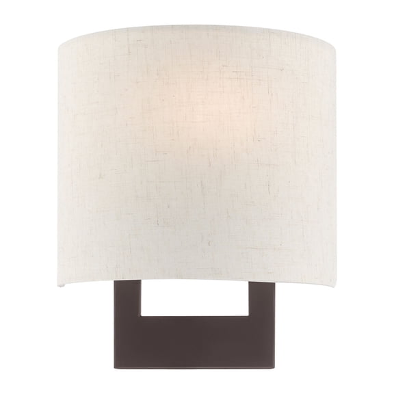 Livex Lighting 8" 1-Light Contemporary Metal ADA Wall Sconce in Bronze
