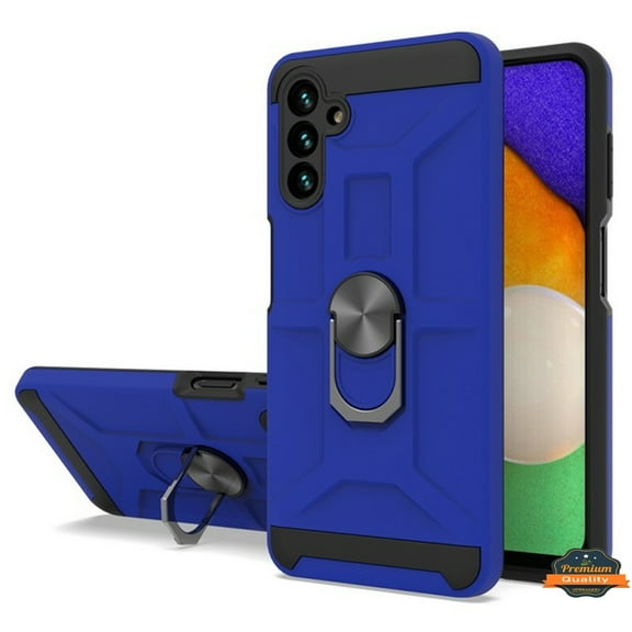 For Samsung Galaxy A14 5G Hybrid Ring Stand [360° Rotatable Ring Holder Magnetic Kickstand] Rubber TPU Shockproof Phone Case Cover by Xpression - Blue