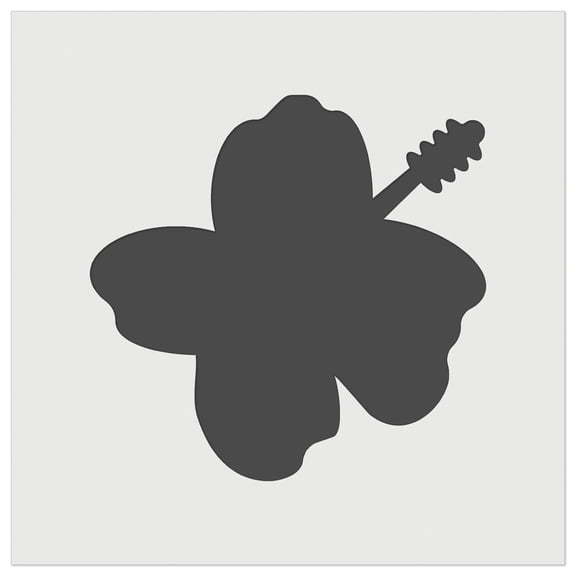 Hibiscus Hawaii Tropical Flower Solid DIY Cookie Wall Craft Stencil - 9.0 Inch