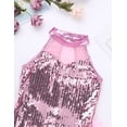 thumbnail image 5 of LiiYii Kids Girls Sequins Ballet Dance Dress Jazz Latin Street Dance Leotard Performance Active Wear Pink 6, 5 of 7