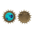 thumbnail image 1 of Ocean medusas ciencia naturaleza foto Pin de gancho de metal vintage con forma de sol Unbranded  M, 1 of 3