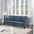 thumbnail image 6 of Modern Navy Blended Chenille 2pc Sofa Set - 78"x33"x35"H Sofa & 55"x33"x35"H Loveseat, 6 of 10