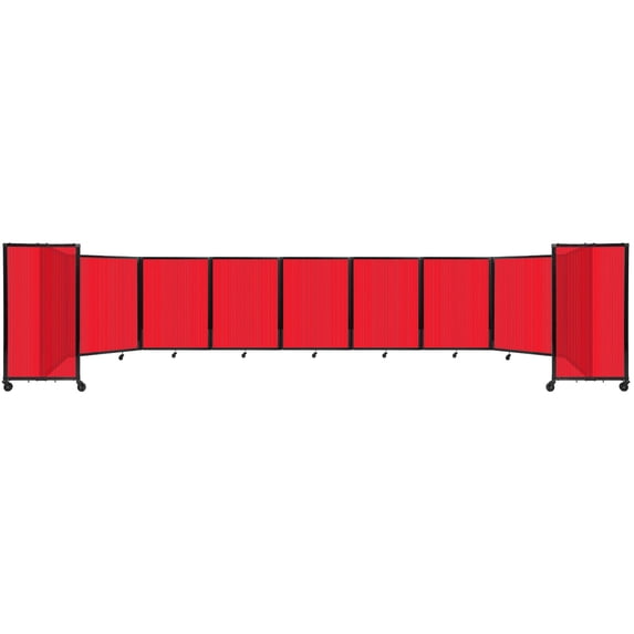 Versare Room Divider 360 Folding Portable Partition | Freestanding Decorative Room Separator | 3, 5, 7 or 9 Polycarbonate Panels Wide | Up to 7'6" Tall