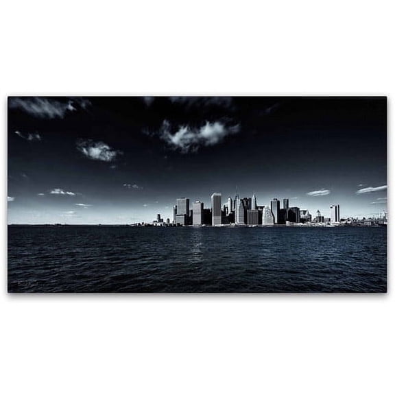 Trademark Fine Art "NYC Financial District and Downtown" Canvas Art by David Ayash