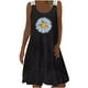 thumbnail image 1 of Moda mujer casual sexy cuello redondo impresión encaje sin mangas mini vestido Fridja  hj433, 1 of 8