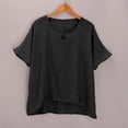 thumbnail image 4 of Breathable Linen Tops for Women Beach Vacation Flowy Summer Outfit, 4 of 6