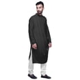 thumbnail image 5 of Atasi Solid Mens Kurta Cowl Drape Rayon Slub Festive Clothing Wear, 5 of 7