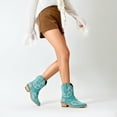 thumbnail image 7 of Ecetana Cowboy Boots for Women Ankle Cowgirl Booties Pointed Toe Embroidery Western Short Boots, 7 of 7