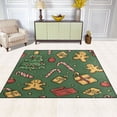 thumbnail image 2 of Yayeee Area Rugs for Living Room 5.2'x4' Non Slip Washable Bedroom Floor Carpet, Yellow Christmas Gingerbread, 2 of 5