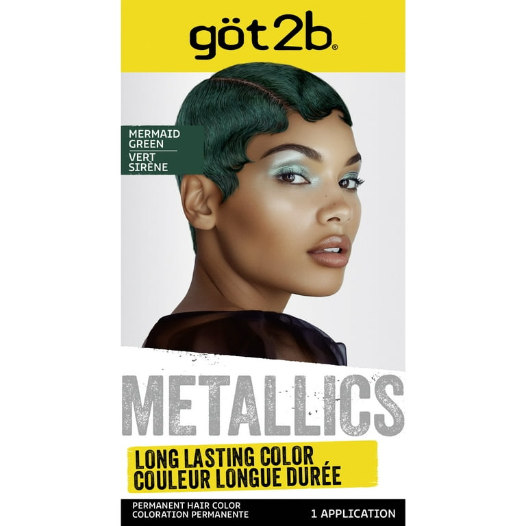 got2b Metallics Permanent Hair Color, Mermaid Green M77, Glow