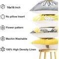 thumbnail image 4 of Yellow Pillow Covers 16x16 Inch Set of 4 Decorative Throw Pillow Covers for Couch Sofa Outdoor Throw Pillow Cover Farmhouse Cushion Linen Pillow Case Living Room Home Modern Decor, 4 of 6