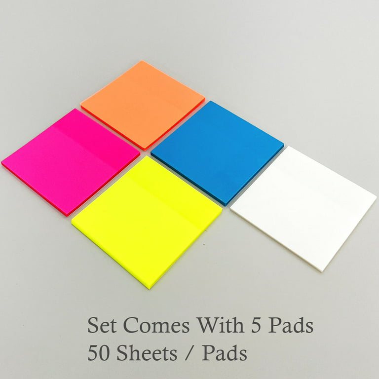 Craft Waterproof Transparent Sticky Notes Set Of 6 50 Sheet Pads