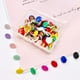 thumbnail image 1 of Paquete de 200 chinchetas (10x10 mm) con cabezas de plástico y puntas de acero para tablones de anuncios decorativos y mapas de oficina, colores variados, 1 of 5