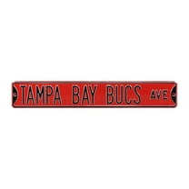 Red Tampa Bay Buccaneers 6" x 36" Steel Street Sign