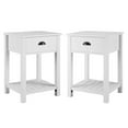 thumbnail image 5 of Country Farmhouse Single Drawer End Table Set in Brushed White, 5 of 6
