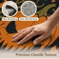 thumbnail image 6 of ODIKA 3'x5' Washable Area Rug Orange Black Pumpkin and Foliage Ornate Design Elegant Seasonal Motif with Symmetrical for Hallway, Laundry Room, Non-Slip, Flatweave, Easy Care, 6 of 7