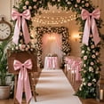 thumbnail image 5 of 2026 Christmas Indoor Home Decor 106x66cm Long Cute Fabric Large Bow Decor With Hanging Ribbon Multi-Color Big Bow Ornament For Curtain Tieback Door Wreath Wall Birthday Party, 5 of 6