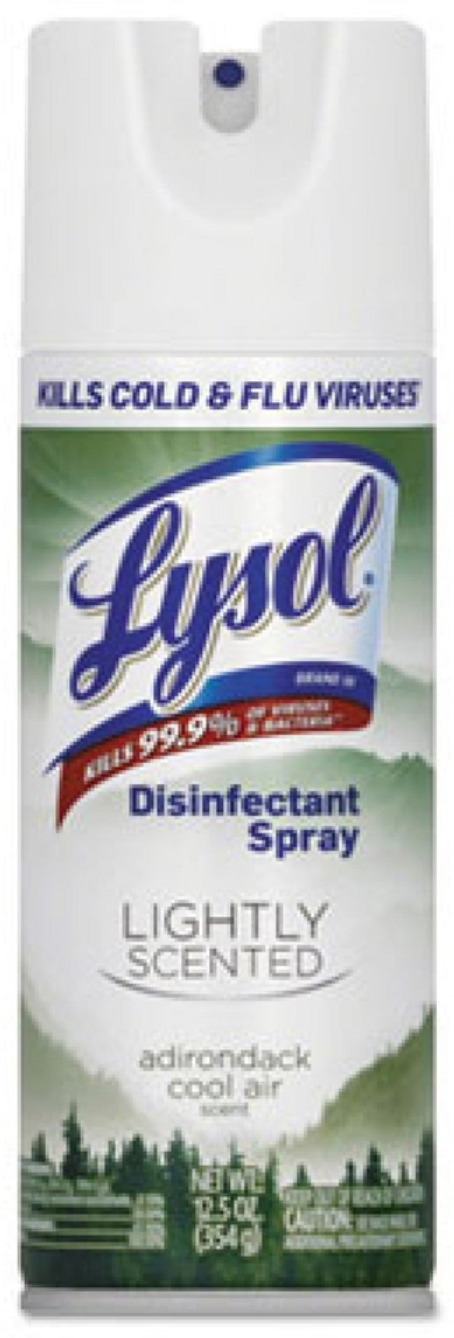 LYSOL Lightly Scented Disinfectant Spray, Adirondack Cool Air 12.5 oz (Pack of 4)