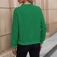thumbnail image 5 of ABATAB Women's Button Ruched V Neck Tops Casual Long Sleeve Blouse Loose Fit Solid Color Pullover Sweatshirts Ladies Fashion(X-Large,Green), 5 of 5