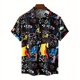 thumbnail image 4 of Camisa hawaiana con gráfico abstracto colorido para hombres, blusa con estampado 3D de juego de pelota de cocotero, camisas hawaianas de manga corta para mujeres y niños, 4 of 5
