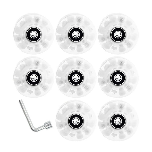 8x Ruedas Iluminadas perfecl para Patines 58mm Dureza 82A Accesorios para Interiores
