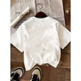 thumbnail image 2 of 【New Arrival】Unisex Trendy Streetwear T-Shirt, Luxury Lip Print with Rhinestone Grill & Cross Graphic, Casual Short Sleeve, 2 of 6
