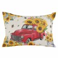 thumbnail image 2 of Spring Yellow Sunflowers King Size Pillow Cover, Pillowcase Protectors with Zipper, Breathable Decorative Throw Pillow Case Cover, Farmhouse Car Bees Country Pillow Shams for Couch Sofa 20x36Inch, 2 of 8