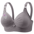 thumbnail image 1 of Bra for Women with Gathered Front Design, No Underwire, Nylon-Spandex Blend, Breathable Daily Wear, Soft Elastic Band, Medium Support, 1 of 5