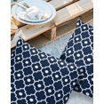 thumbnail image 2 of Pack of 2 Outdoor Pillow Covers, Blue Moroccan Tile Pattern Waterproof Square Throw Pillowcase Cushion Decorative Pillow Covers for Couch Patio Tent, 16x16 in, 2 of 6