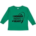 thumbnail image 3 of Inktastic I Hooked Papa's Heart with Fishing Rod Boys or Girls Long Sleeve Toddler T-Shirt, 3 of 5