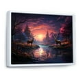 thumbnail image 2 of Designart "Deer captivate Twilight I" Animals Floater Framed Canvas Art Print, 2 of 7