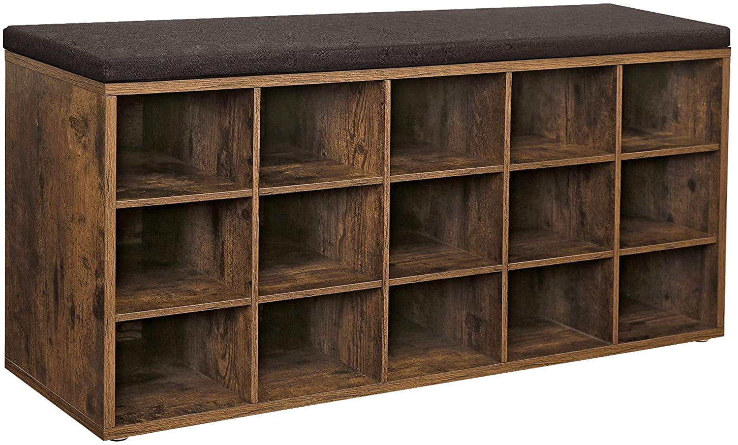 Cubbie Shoe Cabinet Storage Bench With, Cubbie Shoe Cabinet Storage Bench With Cushion Adjustable Shelves