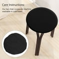 thumbnail image 2 of 4 Pack Round Bar Stool Covers - Super Soft and Washable Elastic Stool Cushion Slipcover for Bar 12-14 inch Chair-Black, 2 of 8