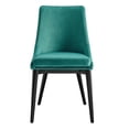 thumbnail image 4 of Modway Viscount 19" Modern Performance Velvet Dining Chair in Black/Green, 4 of 9